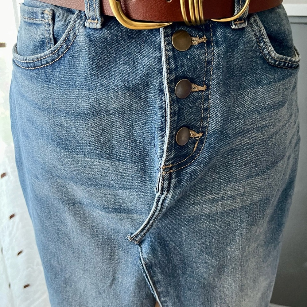 Re purpose denim skirt